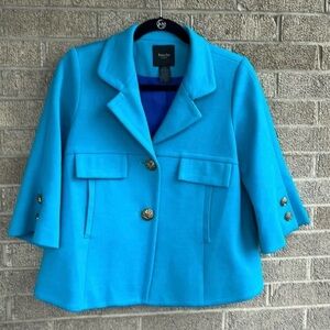 Smythe Les Vestes 100% Jersey Laine Wool Blazer Size 12